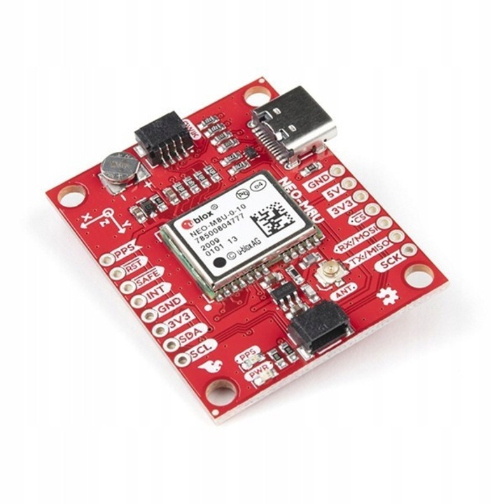 Модул GPS Qwiic Dead Reckoning, Sparkfun, NEO-M8U, 72 канала, U.FL