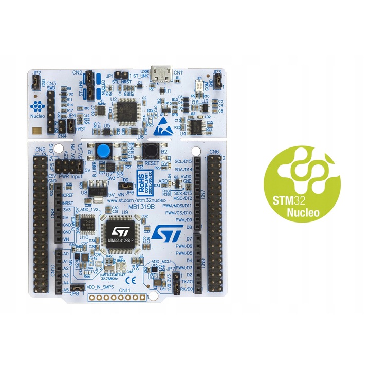 Стартов комплект NUCLEO-L412RB-P, STM32L412RB, 64 пина, USB захранване, Arduino модули