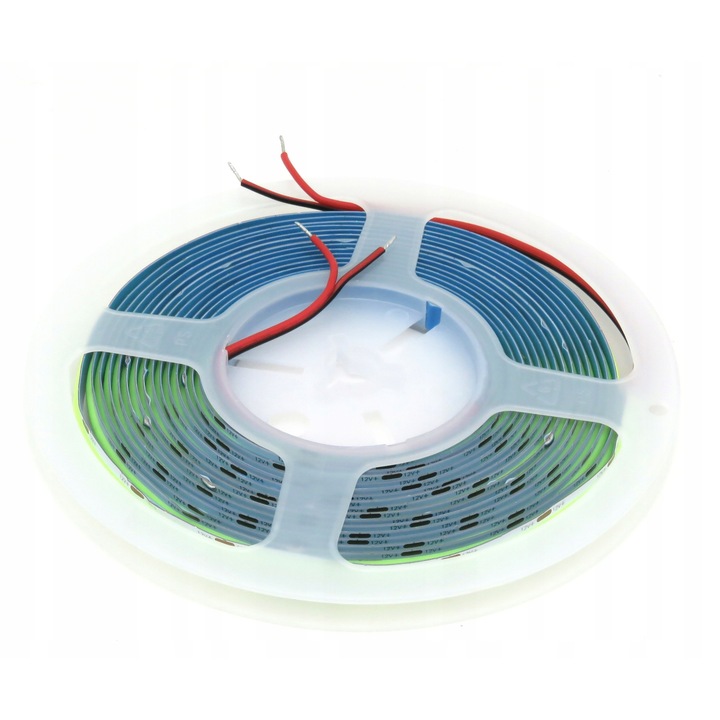 Banda LED COB verde 5m, 384 LED/m, 12W/m, IP20