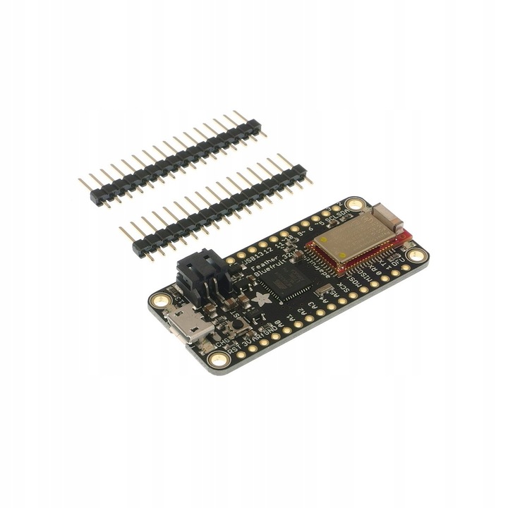 Модул Adafruit Feather 32u4 Bluefruit, 20 GPIO пина, 10 аналогови входа, 51x23x8мм