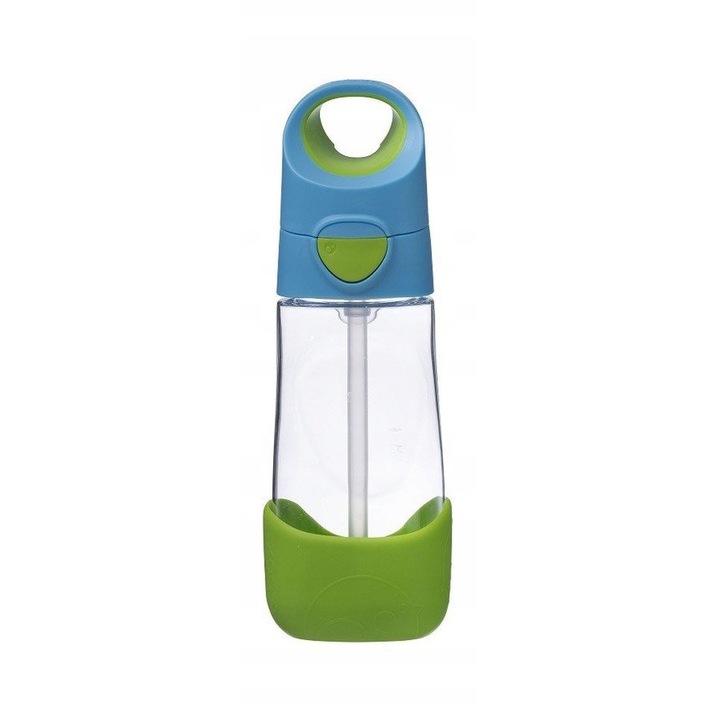 Sticla cu pai B.BOX, 450 ml, Tritan, fara BPA, usor de deschis, fara scurgeri