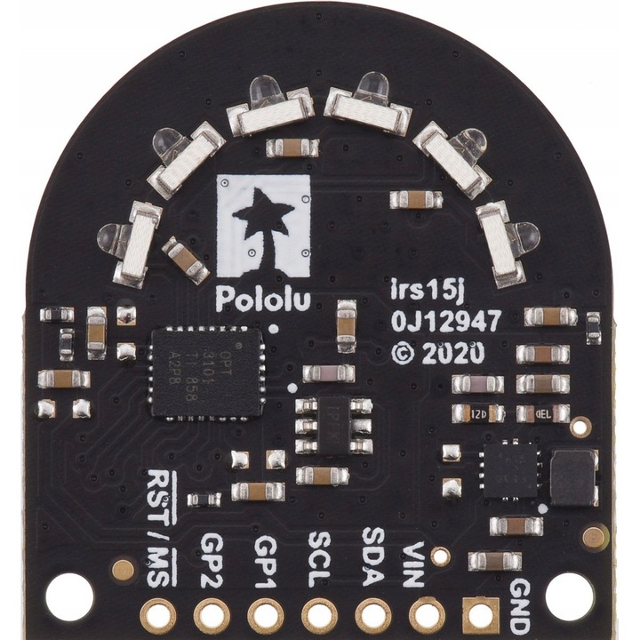 Senzor de distanta 3-canale Pololu, FOV larg, 1m, interfata I2C, 27,9x30,5mm