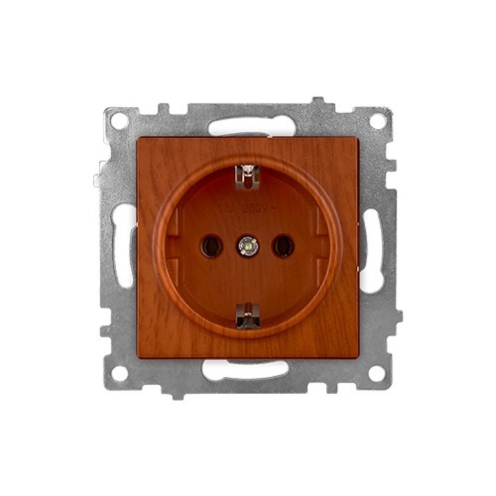 10 Bucati, Priza Schuko Fara Rama Lemn, Klaus KE01507W (10/120)