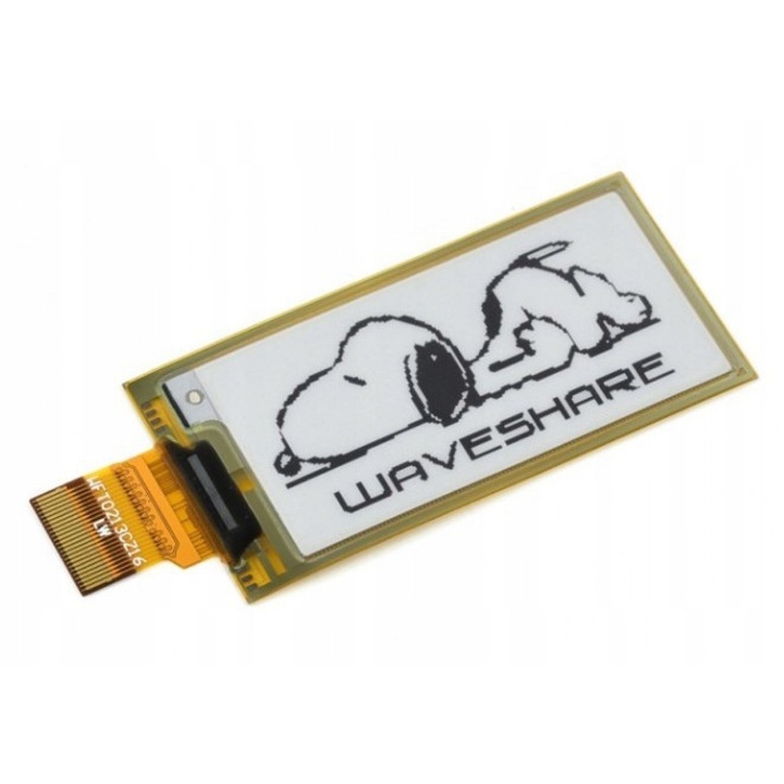 Дисплей e-Paper 2,13", WaveShare, 212x104 px, черен, гъвкав