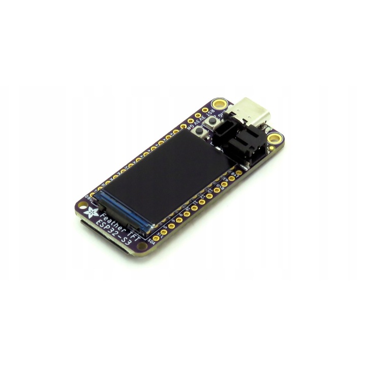 Modul ESP32-S3 TFT Feather, WiFi, BLE, 1,14", 52,5x22,8x9,5mm, set cu conectori goldpin