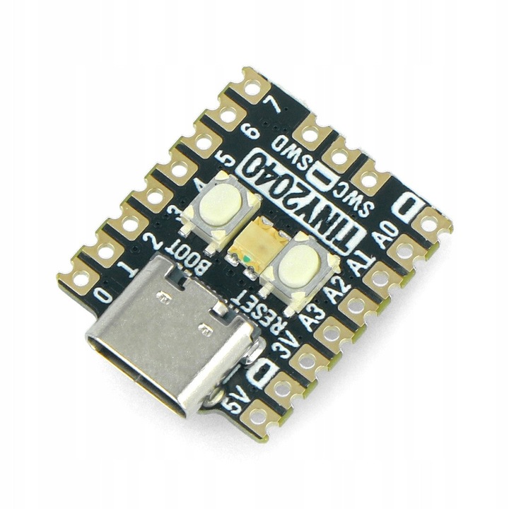 Развойна платка Tiny 2040, 8 MB флаш памет, USB тип C, 22,9x18,2x6mm