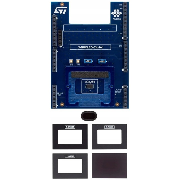 Modul extindere STMicroelectronics X-NUCLEO-53L4A1 cu senzor de distanta VL53L4CD, 0-1,3m, set cu accesorii