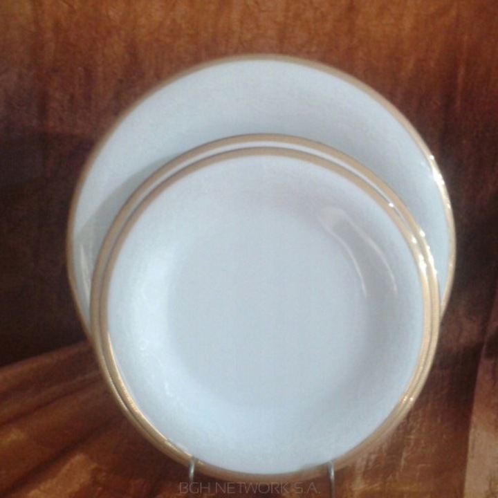 Antonio Gold tányérkészlet, 18 darab, 6 személyes, 26x23x20cm, Bogucice