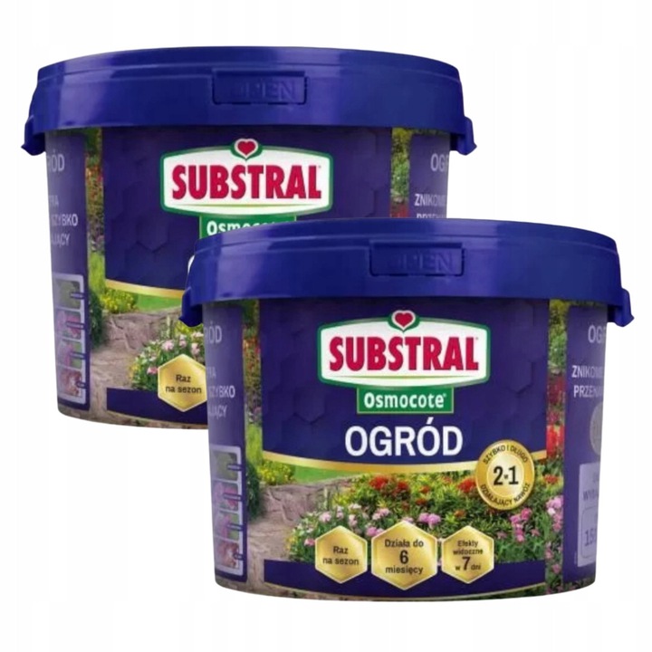 Ingrasamant pentru plante de gradina Substral Osmocote 2w1, set 2x4,5kg, actiune rapida si de lunga durata, bogat in microelemente