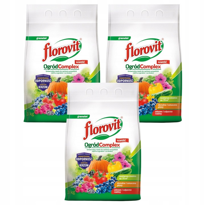 Ingrasamant gradina Complex, Grupa Inco, set 3 bucati, 3kg, 12% azot, 11% fosfor, 18% potasiu