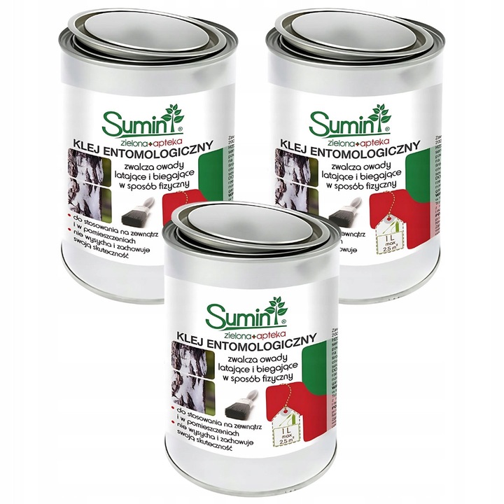 Set 3 bucati Klej Entomologiczny Sumin, 1L, pentru combaterea insectelor, eficient, non-toxic