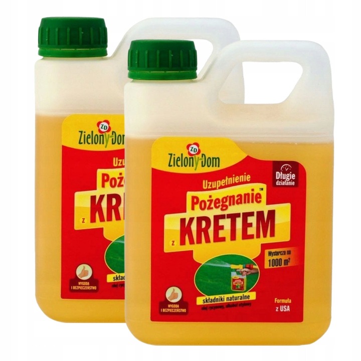 Комплект средства за прогонване на къртици Zielony Dom 950ml - Комплект 2 броя, натурален, ефективен
