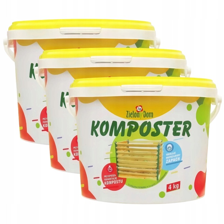 Komposter Bio Zielony Dom 4kg, activator fermentatie, ingrasamant natural, set 3 pachete