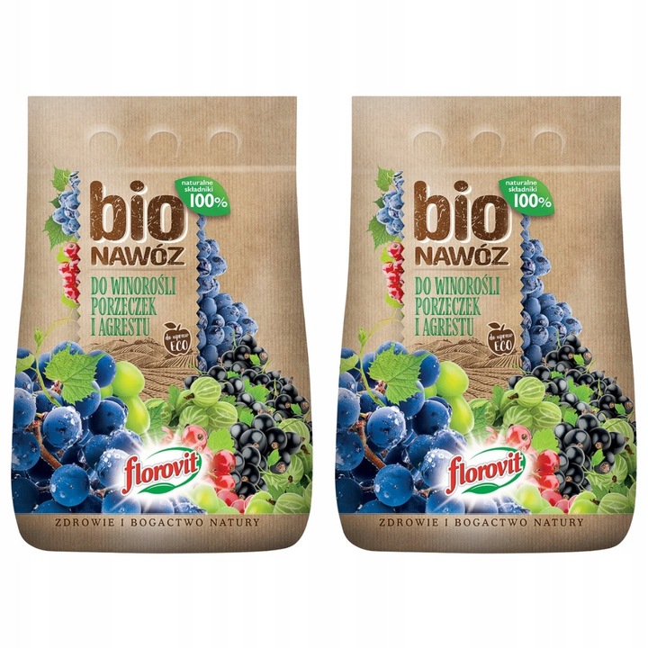Ingrasamant ecologic Florovit pentru vita de vie, coacaze si agris, set 2 x 5L