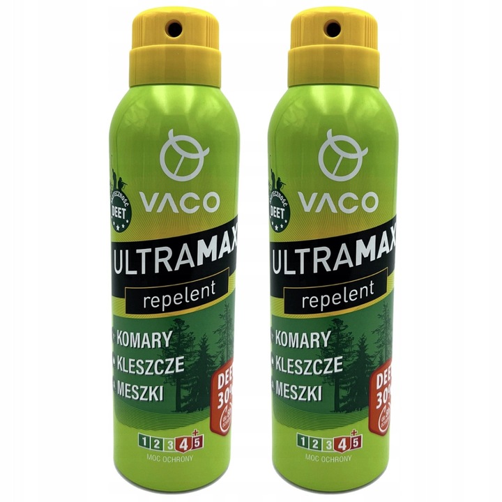 Set 2 spray-uri ULTRAMAX pentru tantari si capuse 170ml, 30% DEET, protectie 8 ore, cu ulei de eucalipt citric