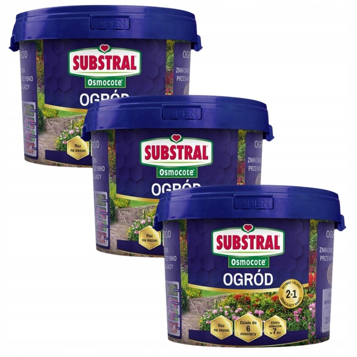 Ingrasamant Substral Osmocote 2 in 1, set 3 bucati, 4,5kg, actiune rapida si de lunga durata, bogat in microelemente