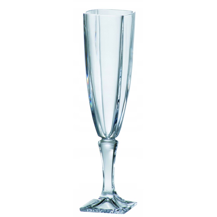 Комплект 6 чаши за шампанско Bohemia AREZZO, 140 ml, прозрачен, 21x5cm