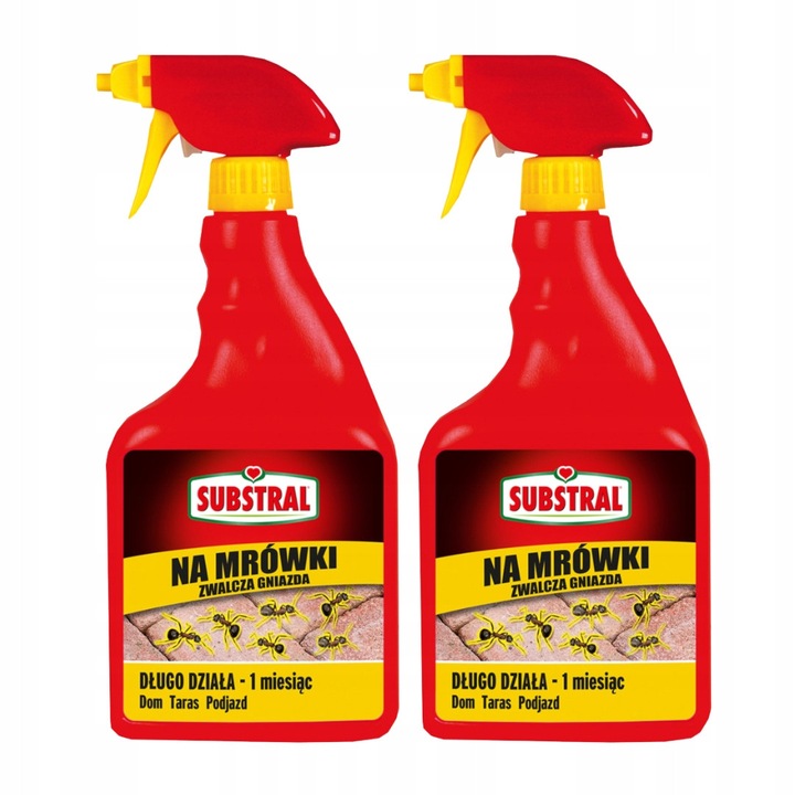 Substral Spray impotriva furnicilor, set 2 bucati, 750 ml, actiune rapida, protectie 3 luni