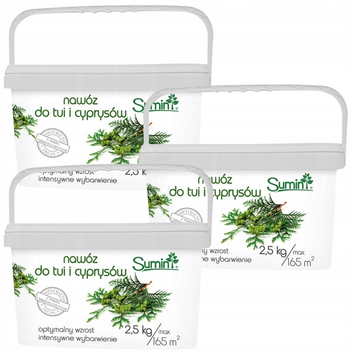 Ingrasamant Sumin pentru Tuia si Ciprisi, set 3 bucati, 2,5kg, optimizare crestere, colorare intensa