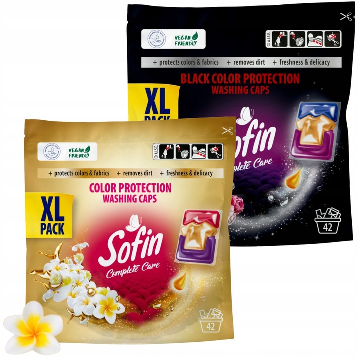 Sofin Mosókapszula szett 42db színes és 42db fekete, Vegánbarát, 1008g