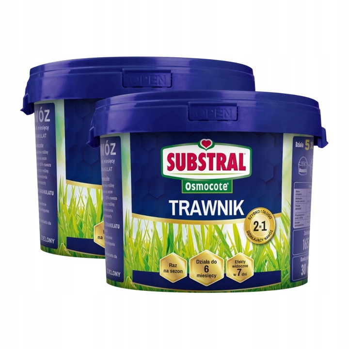 Ingrasamant pentru gazon Substral Osmocote 5kg - Set 2 bucati, actiune rapida si de lunga durata, 30x30x30cm