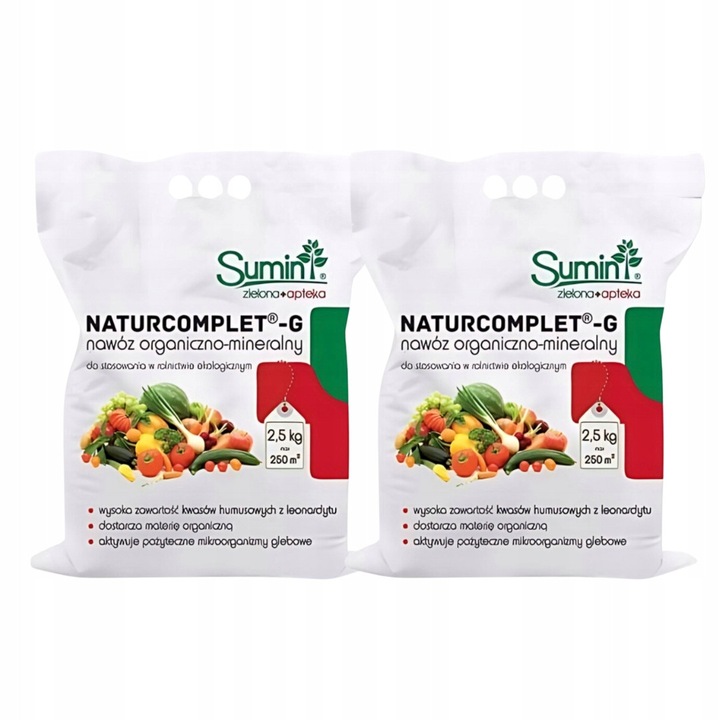 Ingrasamant organic-mineral Naturcomplet-G, set 2 bucati, 2,5 kg, activare microorganisme, imbunatatirea structurii solului