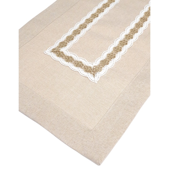 Bieznik de masa Jedeka Glamour 35x140cm, bej