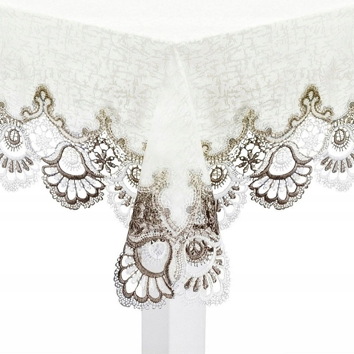 Obrus Gipiura 150x300cm, bej/krem, 100% poliester