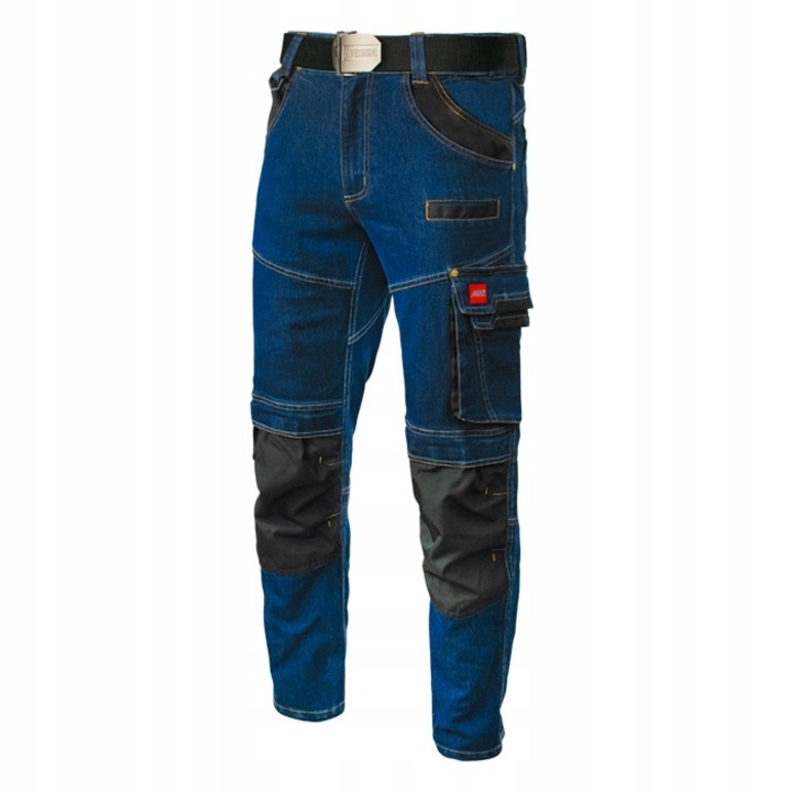 Pantaloni de lucru ART.MAS, Jeans Stretch, elasticitate, 11 buzunare, bleumarin, bumbac/poliester/elastan, 2XL
