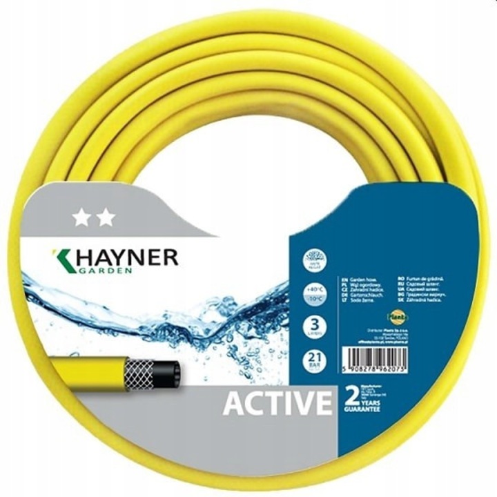 Khayner Active kerti tömlő 3/4" 30m, 3 rétegű, algásodásálló, rugalmas