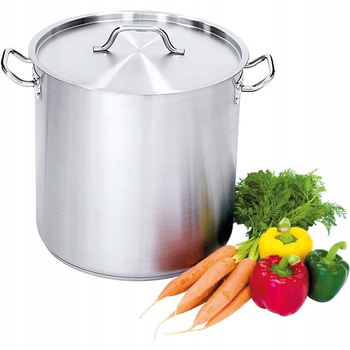 Oala inalta cu capac, 32 cm, 20,9 l, inox, set