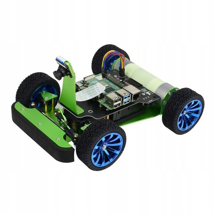Комплект робот PiRacer DonkeyCar, WaveShare, 4 колела, 5 MP камера, OLED 0,91", за Raspberry Pi