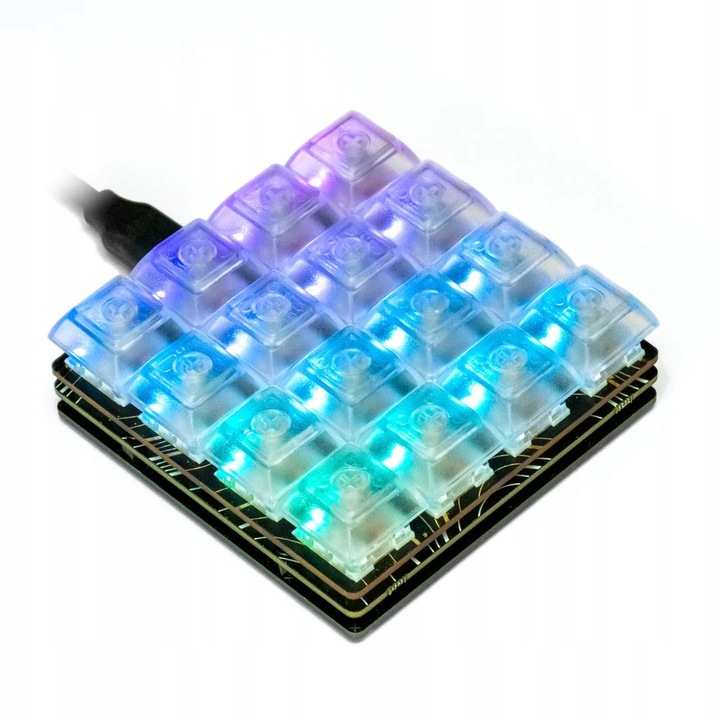 Tastatura mecanica Keybow 2040, 16 butoane, iluminare LED RGB, 76x76x30mm, set complet