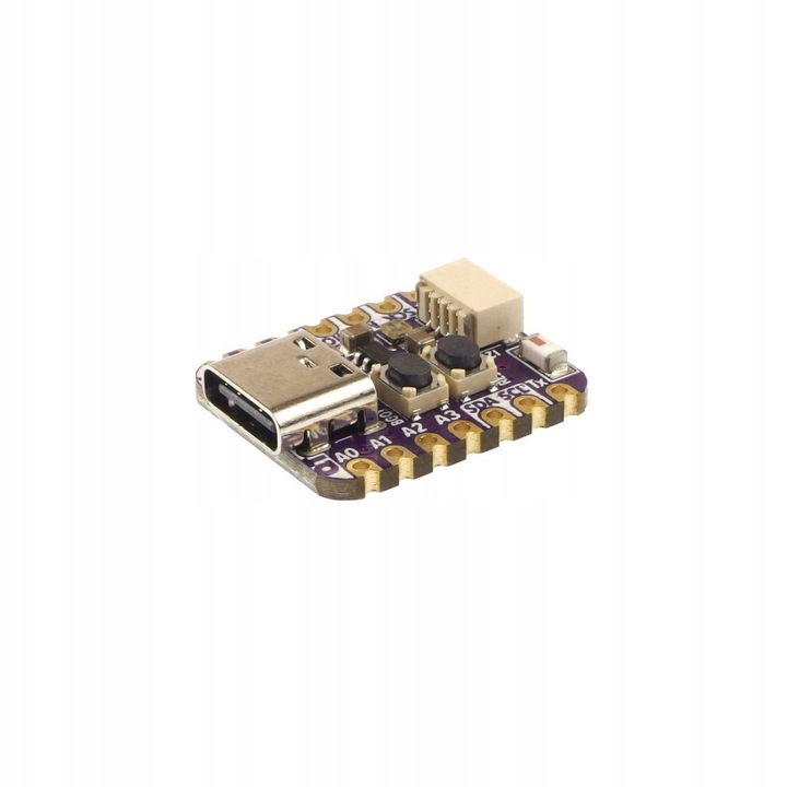 Платка за разработка WiFi Adafruit QT Py S3, 4 MB Flash, 512 kB SRAM, 2 MB PSRAM, 21,7x17,8x5,7 mm, комплект с 16-пинов goldpin конектор