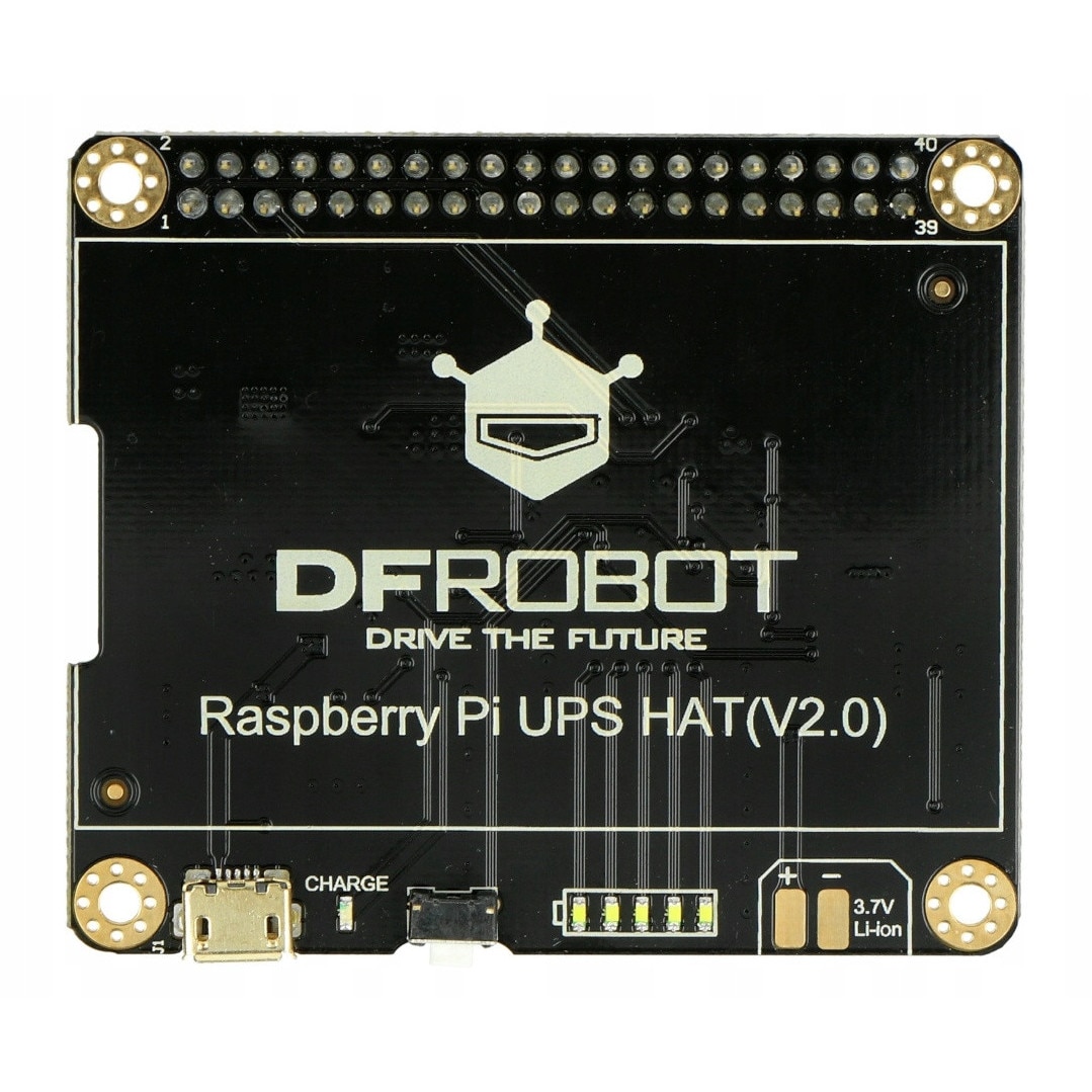 UPS HAT pentru Raspberry Pi, DFRobot, 5V, 2A, 65x56mm, set complet ...