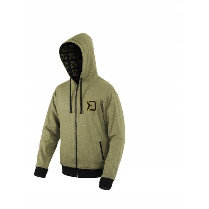 Delphin RAWER férfi sport pulóver, zöld, két zsebbel, pamut/poliészter, XL INTL