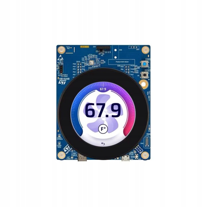 Комплект за разработка STM32U5G9J-DK1, микроконтролер STM32U5G9NJH6Q, TFT дисплей 2.47", 4MB flash, 3MB SRAM
