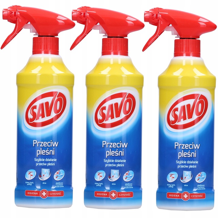 Savo spray anti-mucegai 1500ml, set 3 bucati, actiune rapida