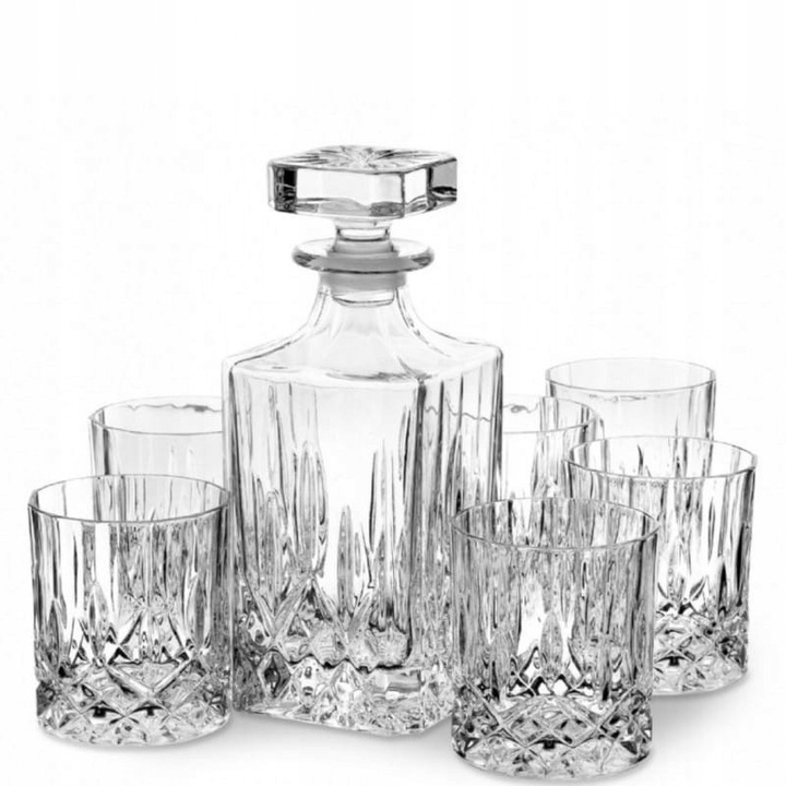 Set carafa si 6 pahare Bohemia CLASSICO, cristal, 750ml, 300ml, transparent