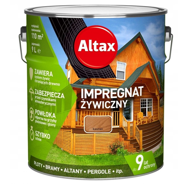 Impregnat zywiczny 9L, Altax, cashtan, rezistent la intemperii, uscare rapida
