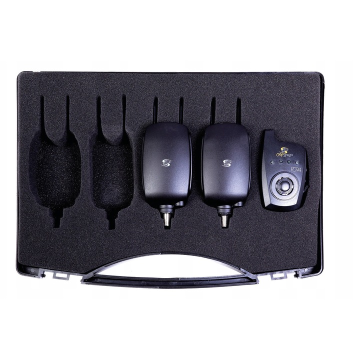 Sistem de semnalizare pescuit, Carp Spirit, HD4, set 2+1, multicolor, 150m