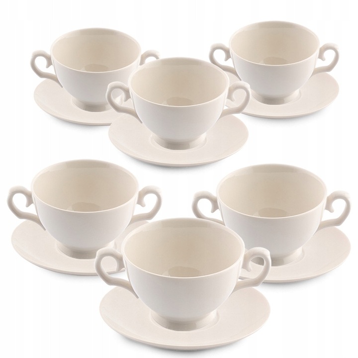 Boluri MariaPaula, set 6, 350 ml, ecru