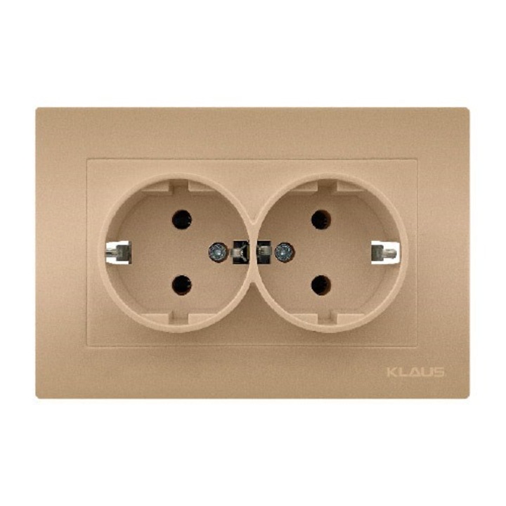 6 Bucati, Priza Shucko Dubla Aurie, Klaus KE01408 (6/72)