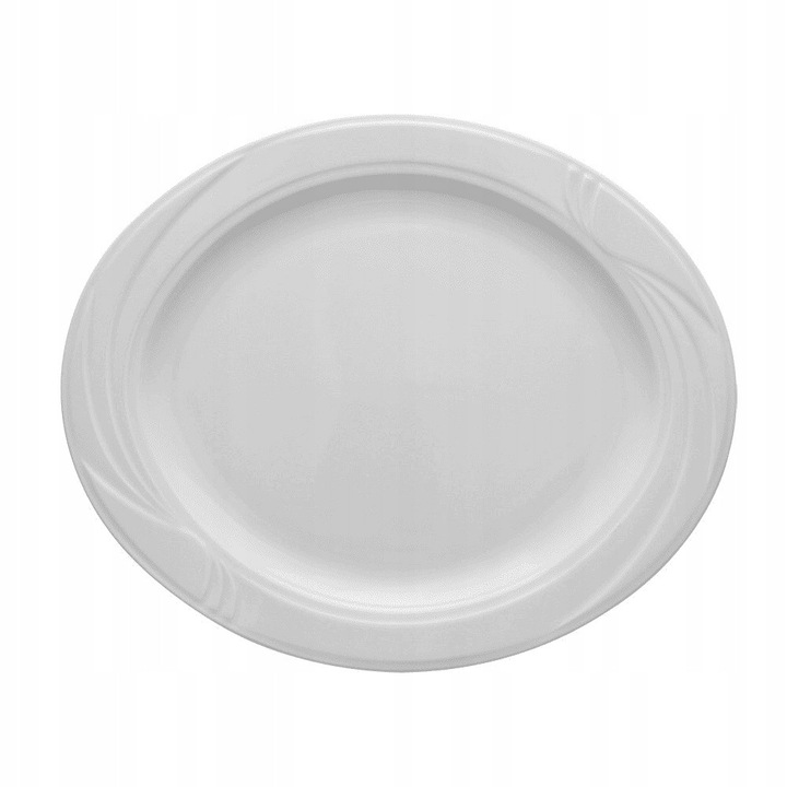 Platou oval 37x31cm, Lubiana, Arcadia, 3,5cm, rezistent la zgarieturi, alb