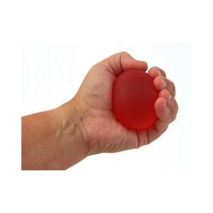 Minge exercitii maini Thera-Band, model sferic, rezistenta medie, rosu, 5 cm