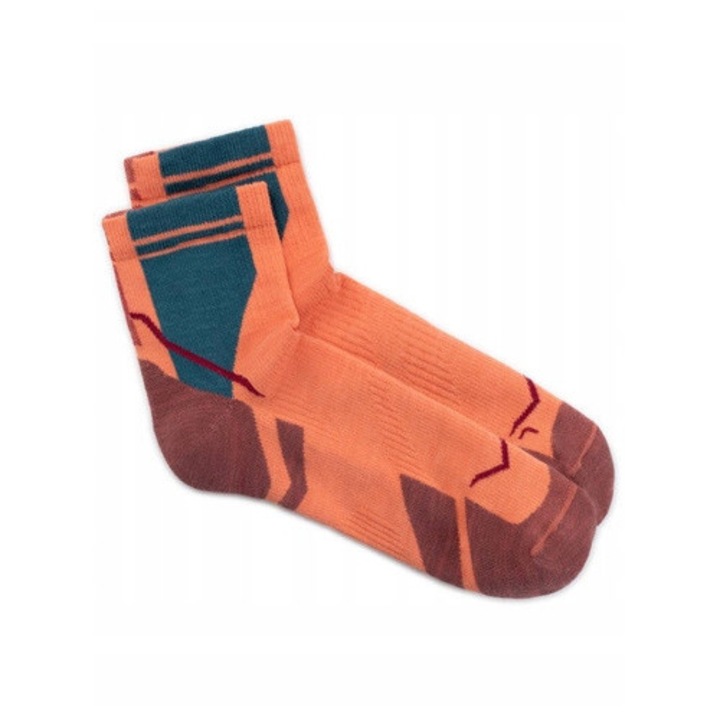 Sosete sport barbati Buff Merino Lightweight Quarter, flamingo, XL
