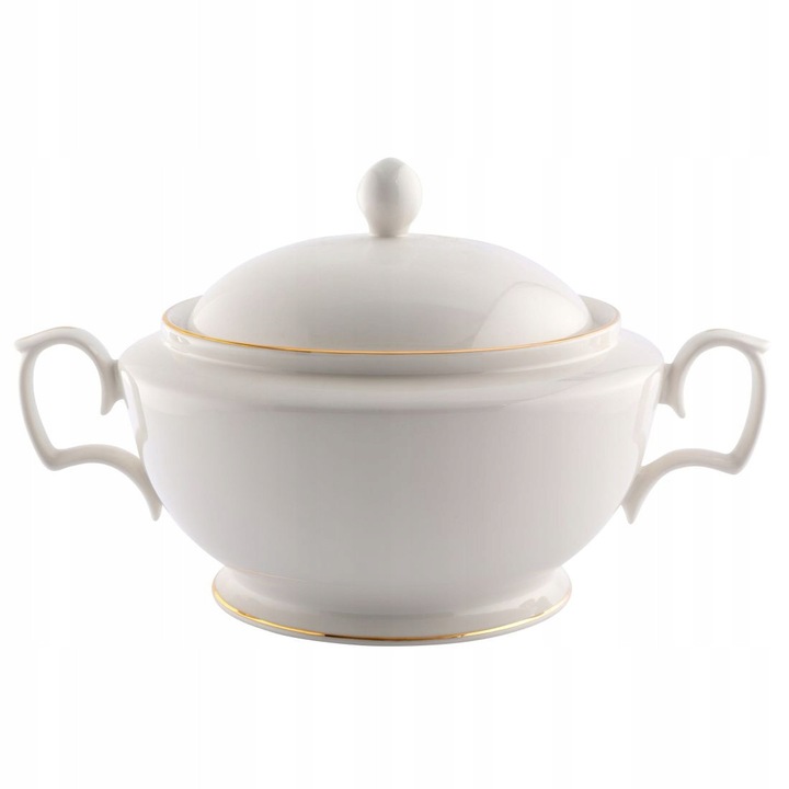 Bol de supa MariaPaula, ecru, 2,7l, cu capac