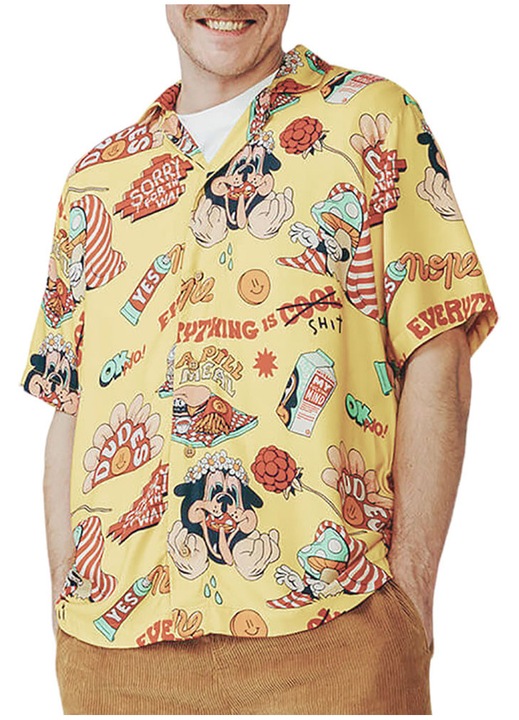 Camasa barbati, The Dudes, Hawaii, 100% fibra de celuloza, multicolor, M INTL