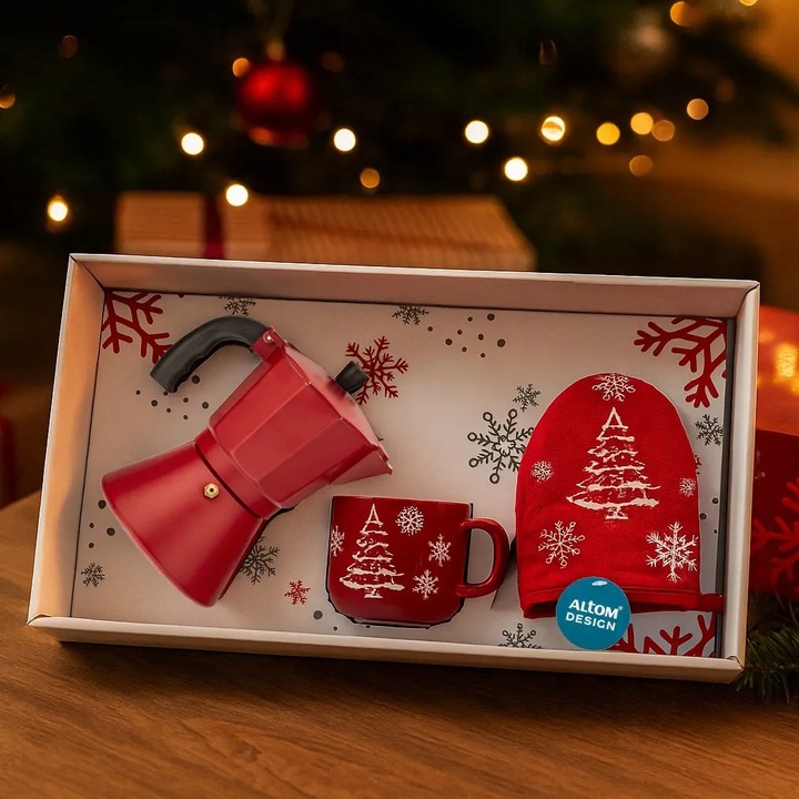 Espressor pentru aragaz Altom Design set multicolor