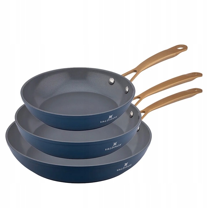 Set tigai Valdinox Giovanni 20x36cm, 24x45cm, 28x49cm, albastru, aluminiu